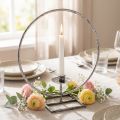 Dekoring Metall Stabkerzenhalter Silbern Shabby Chic Ø32cm | Floristik24.de