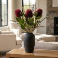 Kunstblumen, Banksia, Proteaceae Weinrot L58cm H6cm 3St | Floristik24.de
