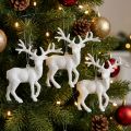 Hirsch Deko in Weiß Weihnachtsanhänger H13,5cm 3St | Floristik24.de