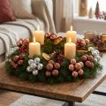 Mini Weihnachtskugeln Silber Apricot Draht Ø25mm 140 St | Floristik24.de