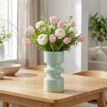 Blumenvase Metall in Mint Grün Emaille Ø9cm H17,5cm | Floristik24.de