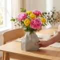 Deko Vase Keramik Grau Moderne Keramikdeko 22×9×22,5cm | Floristik24.de