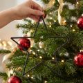 Große Sterne zum Hängen Schwarz Glitter Ø24cm, Weihnachts- und Party-Deko, 6er Set | Floristik24.de