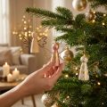 Weihnachtsengel Holz Deko Gold Dekohänger 9×3×7,5cm 6 St | Floristik24.de