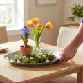 Deko Tablett oval Metalltablett Zinktablett 47×34×3cm | Floristik24.de