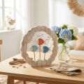 Tischdeko Fische Holz zum Stellen Blau, Rot Maritime Deko Ø28cm | Floristik24.de