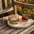 Deko Schneidebrett rund Mangoholz Servierbrett Holz Ø26cm | Floristik24.de
