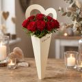 Blumentüte Rosen Geschenkverpackung Creme 46cm 12 St | Floristik24.de