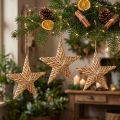 Deko Rattan Sterne Hängend 19cm 3er Set Weihnachtsdeko | Floristik24.de