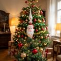 Baumspitze Glas Weihnachtsmann Christbaumspitze 34cm | Floristik24.de