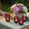 Windlicht Berry Glas Deko Teelichthalter Ø9cm H9,5cm 4 St | Floristik24.de