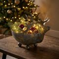 Schale mit Rentierkopf Golden Antik-Optik Metall Ø14cm | Floristik24.de