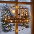 Fensterdeko Schriftzug Frohe Weihnacht Stadtsilhouette B38cm | Floristik24.de