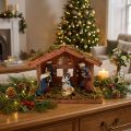Krippe Weihnachten 20cm x 9cm x 14cm | Floristik24.de