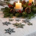 Deko Sterne Holz Blau, Grün Holzsterne Weihnachten 4cm Mix 36St | Floristik24.de