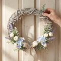 Deko Kranz Weiß gekalkt Türkranz Shabby Chic Ø42cm Natur Zweige Landhaus | Floristik24.de