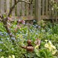 Metallvogel Garten Futterstelle Vogel Rost Deko 13cm | Floristik24.de