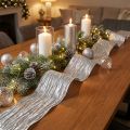 Seidenband Tischband Geschenkband Silber Band 75mm 15m | Floristik24.de