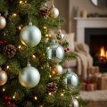 Weihnachtskugel Bruchfest Hellgrün sortiert Ø10cm 4 St | Floristik24.de