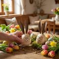 Deko Hase aus Holz und Metall mit humorvollem Design als freundlicher Blickfang 19cm 2St | Floristik24.de