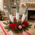 Weihnachtsmann am Stab Weihnachtswichtel Grün 57cm 4 St | Floristik24.de