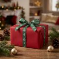 Weihnachtsband mit Tannen Geschenkband Grün 15mm 20m | Floristik24.de