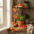 Tomaten Girlande Kunstpflanze Dekorative Rebe naturgetreue Wohnzimmer Deko 135cm | Floristik24.de