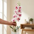 Orchidee Phalaenopsis künstlich 9 Blüten Weiß Fuchsia 96cm | Floristik24.de