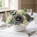 Foam-Rose Ø7,5cm Grau 18 St | Floristik24.de
