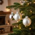 Weihnachtskugel Glas Ø6cm Silber Mix 24 St | Floristik24.de