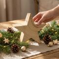 Deko Stern aus Holz Paulownia Holzstern zum Stellen 20cm | Floristik24.de
