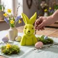 Denkender Hase Ostern Hasenbüste – 2. Wahl – Gelbgrün 16,5×13×27cm | Floristik24.de
