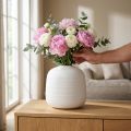 Blumenvase, Keramik Vase, Deko Vase Weiß Ø22cm H22,5cm | Floristik24.de