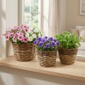 Naturkorb zum Bepflanzen, Korbdeko, Pflanzschalen Natur L21/19/16cm H21/19/16cm 3er-Set | Floristik24.de