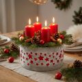 Pflanzschale für den Advent, Übertopf mit Sternen, Betondeko Ø20cm H11cm | Floristik24.de
