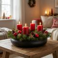 Schale mit Kerzenhalter Magnet Schwarz Ø33cm H7,5cm | Floristik24.de