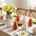 Waben Hühner Tischdeko Ostern Weiß Orange 11×6,5×12cm 6St | Floristik24.de