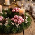 Mini Weihnachtskugeln am Draht Ø20mm Glas Rosa 140St | Floristik24.de