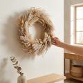 Trockenblumenkranz Pampasgras Lagurus Boho Hängedeko Naturdeko Wandkranz Ø31cm | Floristik24.de