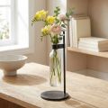Dekovase Dekoflasche mit Metallständer Schwarz Ø16cm | Floristik24.de