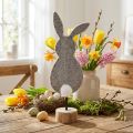 Aufsteller Tischdeko Osterhasen Deko Filz Grau 50cm | Floristik24.de