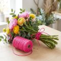 Juteband Jutekordel Band Jute Fuchsia Ø2mm 200m | Floristik24.de