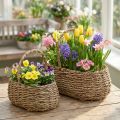 Pflanzkorb mit Henkel Korb Blumenkorb L23/35cm 2er-Set | Floristik24.de