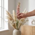 Trockenblume (künstlich) Rittersporn Delphinium Rosa, Deko Blumen Vase 64cm 25g | Floristik24.de