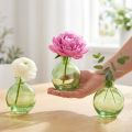 Kleine Glasvasen Bauchig Minivasen Grün Ø7,5cm H9cm 6 St | Floristik24.de