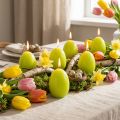 Osterkerzen Eiform, Eierkerzen Ostern Limette 9cm 20h 6St | Floristik24.de