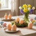Osterkerzen Eiform, Eierkerzen Ostern Peach Ø6cm H9cm 6St | Floristik24.de
