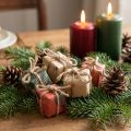 Papier-Geschenkboxen Mini Set, Rot-Grün-Natur, 2,5x3 cm 18 St - Weihnachtsdeko | Floristik24.de