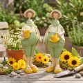 Dekofiguren Gärtner Tischdeko Sommer Grün Gelb 16,5×5,5cm 2St | Floristik24.de