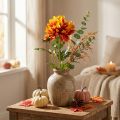 Kunstblumen Deko Dahlien Künstliche Blüten Orange 62cm | Floristik24.de